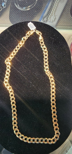 22 inch Curb Link Chain in 10k Yellow Gold - 40 grams