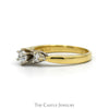 1/2cttw Three Stone Diamond Engagement Ring in 14k Yellow Gold - Thumbnail 3