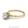 1.01ct Old European Cut Diamond Solitaire Ring in 14k Yellow Gold 6 Prong Tiffany Mounting - Thumbnail 3