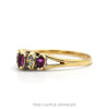 Marquise Ruby & Illusion Set Diamond Cluster Band in 10k Yellow Gold - Thumbnail 3
