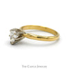 1/2ct Pear Cut Diamond Solitaire Engagement Ring in 14k Yellow Gold 6 Prong Mounting - Thumbnail 3