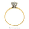 1/2ct Round Diamond Solitaire Engagement Ring in 14k Yellow Gold 6 Prong Mounting - Thumbnail 2