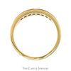 1/4cttw Round Channel Set 8 Diamond Band with Milgrain Detail in 14k Yellow Gold - Thumbnail 2
