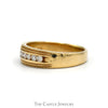1/4cttw Round Channel Set 8 Diamond Band with Milgrain Detail in 14k Yellow Gold - Thumbnail 3