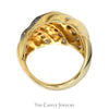 Dome Style 1cttw Diamond Cluster Ring in 14k Yellow Gold - Thumbnail 2