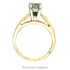 1.02ct Princess Cut Diamond Solitaire Engagement Ring in 14k Yellow Gold Cathedral Mounting - Thumbnail 2
