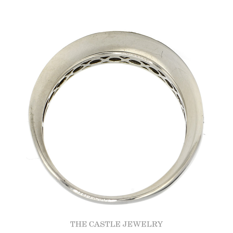 14K White Gold 1.25ct Round Diamond Channel Set Wedding Band