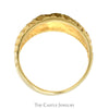 Diamond Cut Style Dome Ring in 14k Yellow Gold - Thumbnail 2