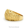 Diamond Cut Style Dome Ring in 14k Yellow Gold - Thumbnail 3