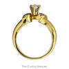 Marquise Cut Diamond Engagement Ring with Channel Set Diamond Accents in 14k Yellow Gold - Thumbnail 2
