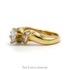 Marquise Cut Diamond Engagement Ring with Channel Set Diamond Accents in 14k Yellow Gold - Thumbnail 3
