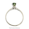 1/2ct Round Green Diamond Solitaire Engagement Ring in 14k White Gold 4 Prong Mounting - Thumbnail 2