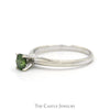 1/2ct Round Green Diamond Solitaire Engagement Ring in 14k White Gold 4 Prong Mounting - Thumbnail 3