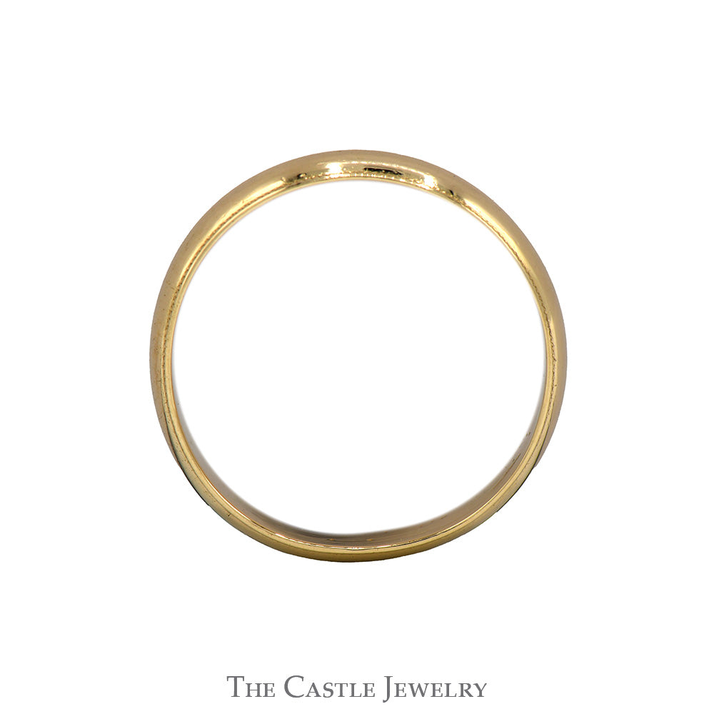 4.75mm Wedding Band with Milgrain Edges in 14k Yellow Gold - Size 10