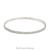 1cttw Lab Grown Diamond Flexible Bangle Tennis Bracelet in 14k White Gold - Thumbnail 1