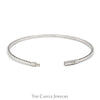 1cttw Lab Grown Diamond Flexible Bangle Tennis Bracelet in 14k White Gold - Thumbnail 2