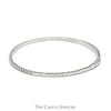 1cttw Lab Grown Diamond Flexible Bangle Tennis Bracelet in 14k White Gold - Thumbnail 3