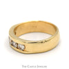 3/4cttw 5 Channel Set Round Diamond Men's Wedding Band in 14k Yellow Gold - Thumbnail 3