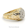 1/4cttw Kentucky Diamond Cluster Ring with Filigree Sides in 14k Yellow Gold - Thumbnail 3