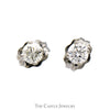 .20cttw Round Diamond Stud Earrings in 14k White Gold Butterfly Pushbacks - Thumbnail 1
