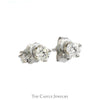 .20cttw Round Diamond Stud Earrings in 14k White Gold Butterfly Pushbacks - Thumbnail 2