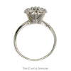 1cttw 7 Round Diamond Cluster Ring in 14K White Gold - Thumbnail 2