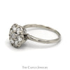 1cttw 7 Round Diamond Cluster Ring in 14K White Gold - Thumbnail 3
