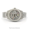Iced Out Diamond Rolex Datejust 116334 41mm Watch with Diamond Oyster Bracelet, Bezel, Case & Arabic Dial - Thumbnail 4
