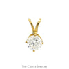 .45ct Round Diamond Solitaire Pendant in 14k Yellow Gold - Thumbnail 1