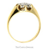 1/2cttw Round Diamond Cluster Ring with Claw Style Mounting in 10k Yellow Gold - Thumbnail 2