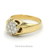 1/2cttw Round Diamond Cluster Ring with Claw Style Mounting in 10k Yellow Gold - Thumbnail 3