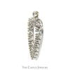 .22cttw Diamond Open Heart Pendant in 14k White Gold - Thumbnail 2