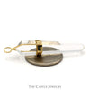 Crystal Pendant in 14k Yellow Gold Heart Designed Mount - Thumbnail 3
