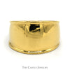 Men's 18k Yellow Gold Tapered Wide Cigar Band Ring - Thumbnail 1