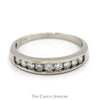 1/2cttw Nick Set Diamond Men's Wedding Band in 14k White Gold - Thumbnail 1