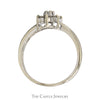 1/4cttw Round Diamond Flower Cluster Ring in 14k White Gold - Thumbnail 2