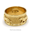 Laser Cut 14k Yellow Gold Panther Band Ring - Size 8.5 - Thumbnail 3