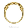 14k Yellow Gold Byzantine Designed Ring with Bar Accents - Thumbnail 2