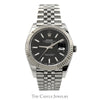 Rolex Datejust 126334 Quickset with Fluted Bezel and Black Dial in Stainless Steel Jubilee Bracelet - Thumbnail 1