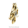 4 Leaf Clover Pin with Diamond Accent in 10k Yellow Gold - Thumbnail 3