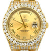 18k Yellow Gold Rolex Presidential Day-Date II 218238 with Gold Roman Numeral Dial, Diamond Bezel, Case & Bracelet - Thumbnail 2