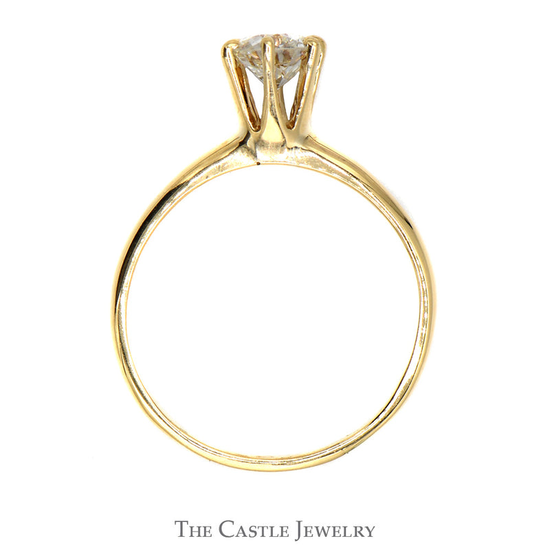 .54ct Old European Cut Diamond Solitaire Engagement Ring in 14k 6 Prong Setting