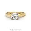 1.03ct Round Diamond Solitaire Engagement Ring in 14k Yellow Gold - Thumbnail 1