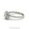 .85cttw Diamond Engagement Ring with Diamond Halo and Accented Sides in 14k White Gold - Thumbnail 3