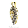 Open Heart Shaped 1.5cttw Diamond Cluster Pendant in 14k Yellow Gold - Thumbnail 3