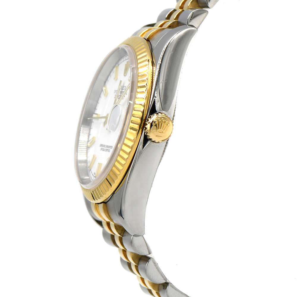 Two Tone Rolex Datejust 116233 Quick Set Watch with 18k Yellow Gold & Stainless Steel Jubilee Bracelet
