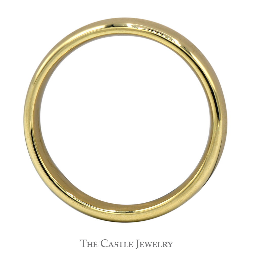 4.5mm Polished Comfort Fit Wedding Band in 14k Yellow Gold