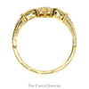 Diamond Accented Claddagh Wedding Band in 14k Yellow Gold - Thumbnail 2