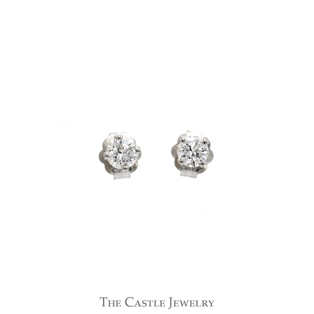 1/4cttw Round Lab Grown Diamond Stud Earrings in 10k