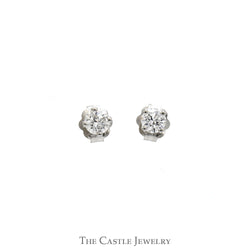 1/4cttw Round Lab Grown Diamond Stud Earrings in 10k